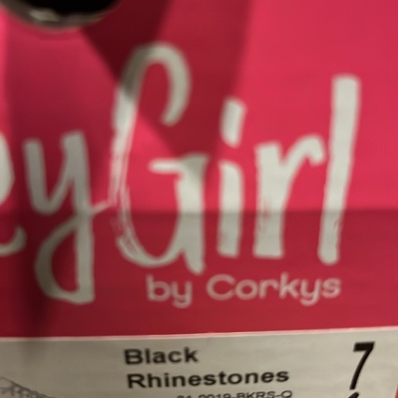 NWT corkys chunky heeled sneakers, rhinestone black - Picture 9 of 9